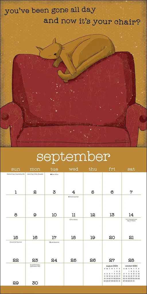 ๐โโฌA Year of Snarky Cats 2024 Wall Calendar