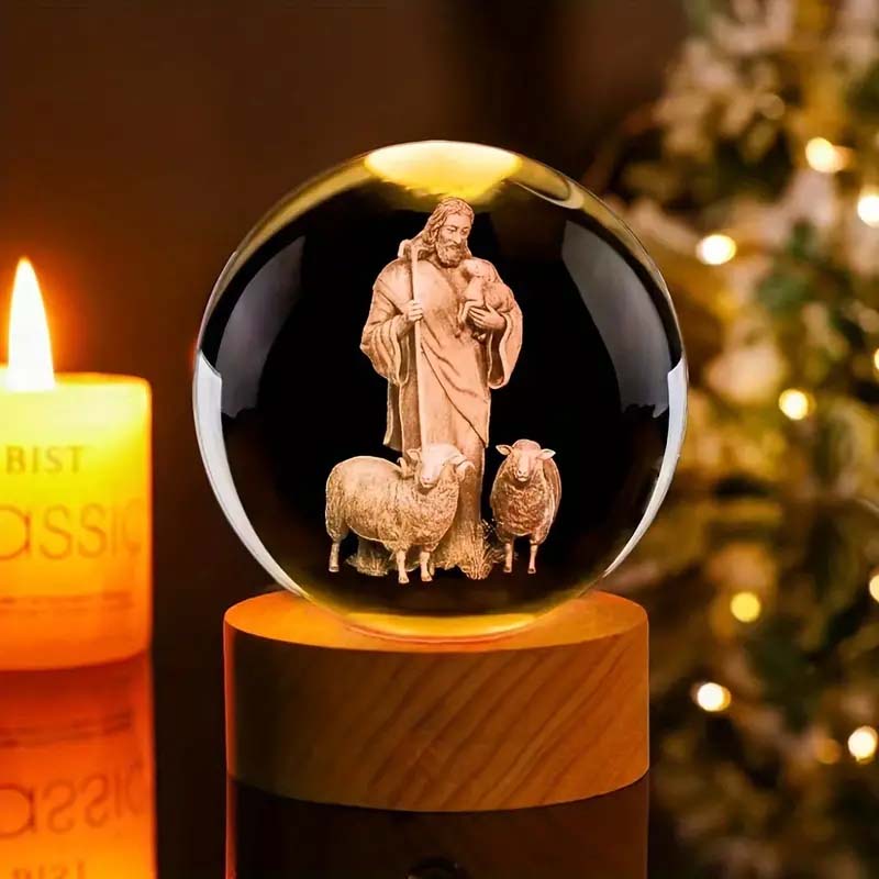 Jesus Glowing Crystal Ball