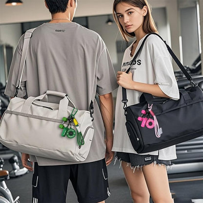 Creative Mini Gym Barbell Plate Keychain