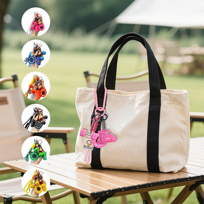 Creative Mini Gym Barbell Plate Keychain