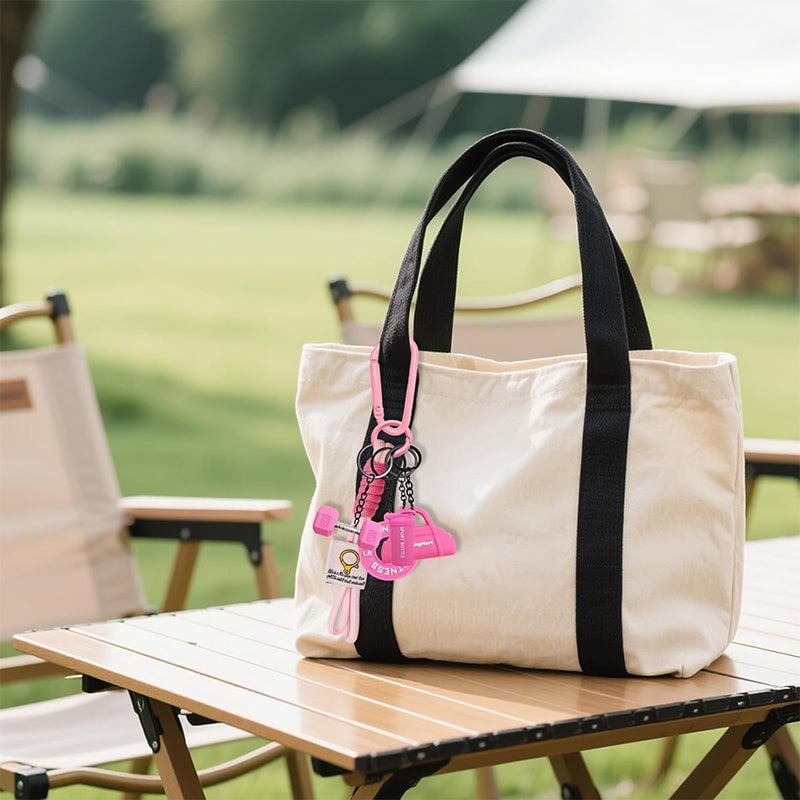 Creative Mini Gym Barbell Plate Keychain